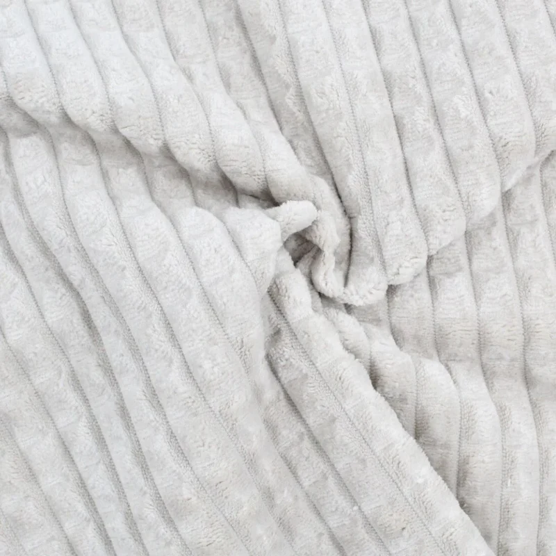 Cord mit Quadratten | Velour Polsterstoff