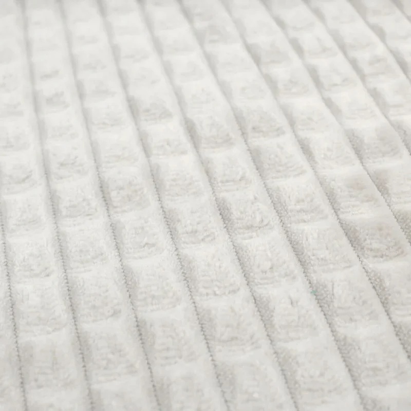 Cord mit Quadratten | Velour Polsterstoff