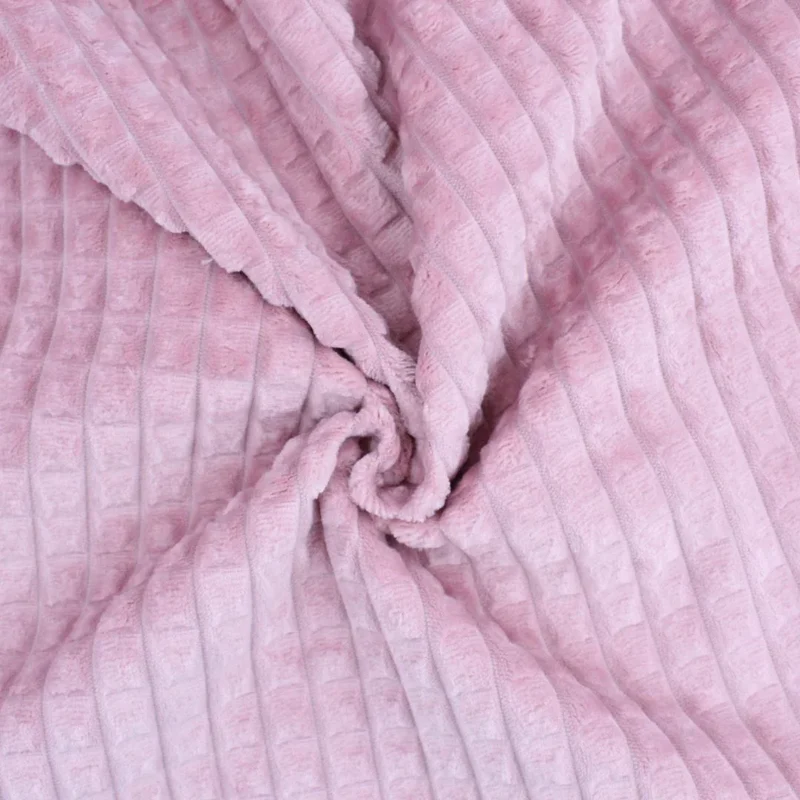Cord mit Quadratten | Velour Polsterstoff