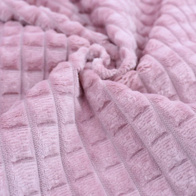 Cord mit Quadratten | Velour Polsterstoff