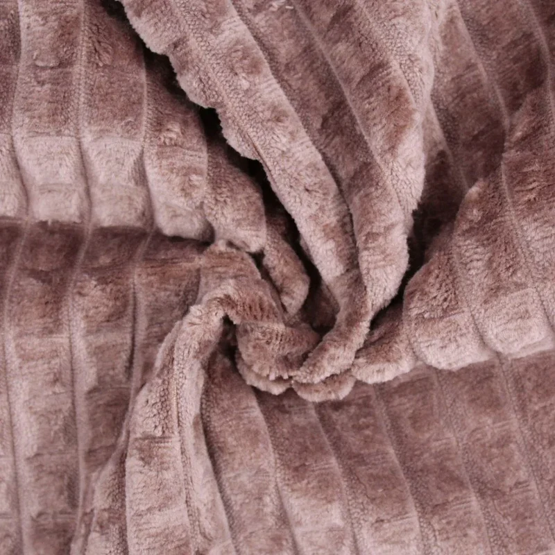 Cord mit Quadratten | Velour Polsterstoff