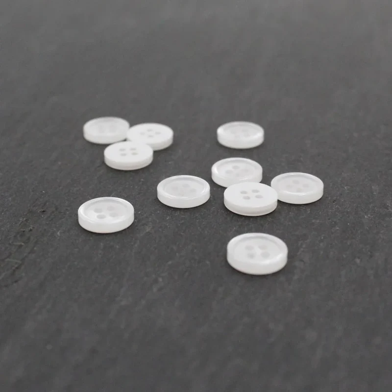 Hemdknöpfe 10 mm – Set 10 Stück | Weiß
