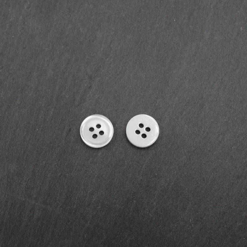Hemdknöpfe 10 mm – Set 10 Stück | Weiß
