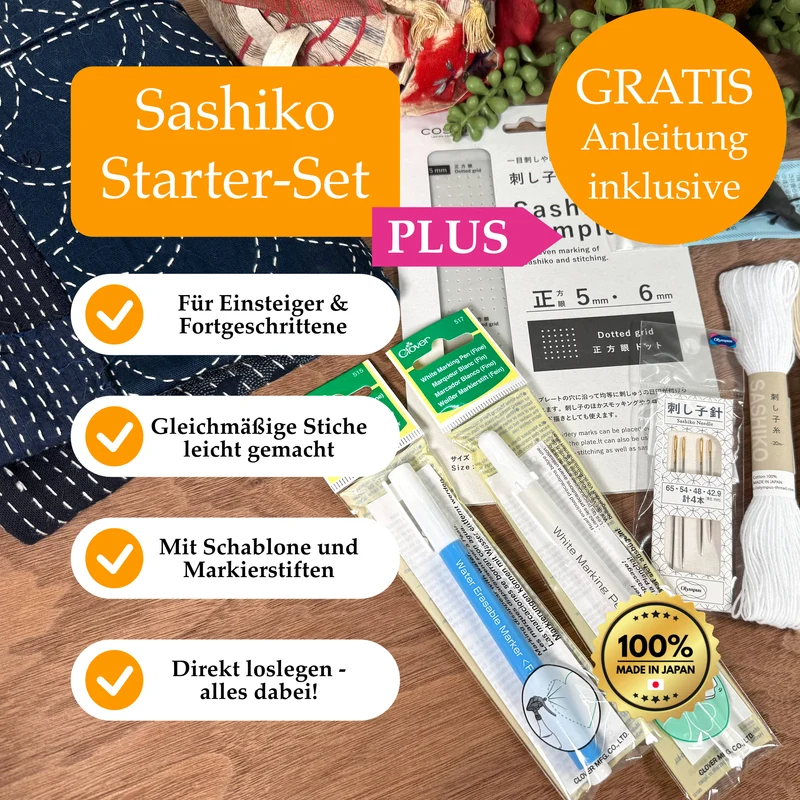Sashiko Starter-Set - Plus + Gratis Anleitung