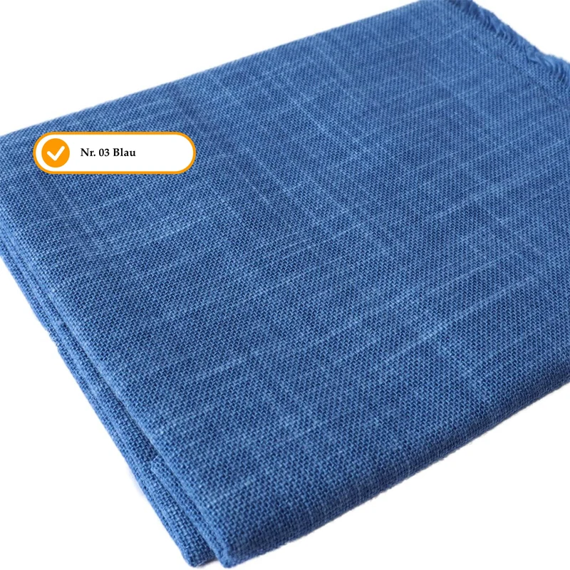 Sashiko Stoff Einfarbig - Zuschnitt - 50 x 55 cm
