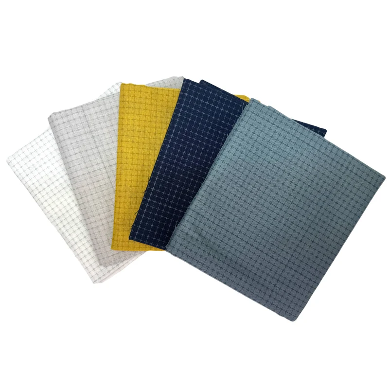 Sashiko Stoff mit Raster - Zuschnitt 50 x 108 cm