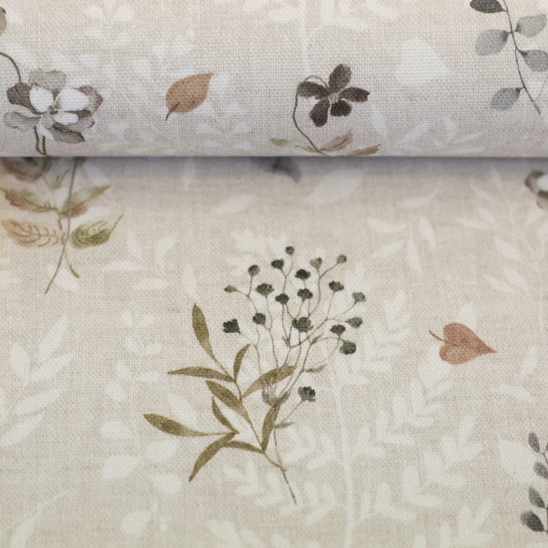 Canvas Leinenoptik Blumen Zweige natur Swafing Laura