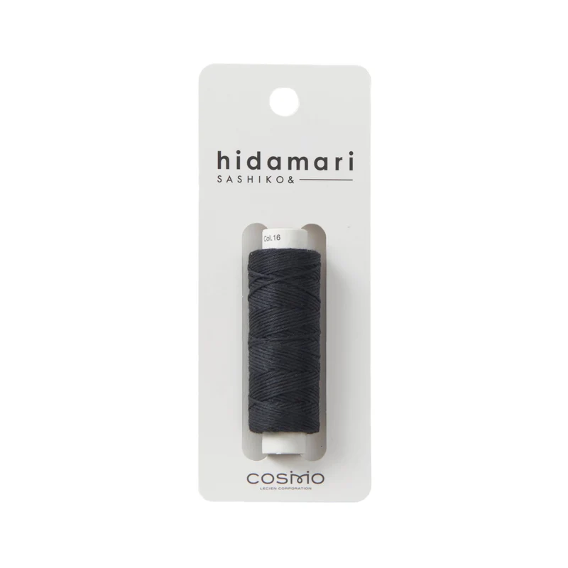 Hidamari Sashiko Garn - 16 schwarz