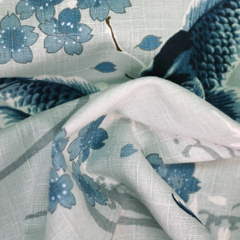 Koi Karpfen und Kirschblüten - Grau