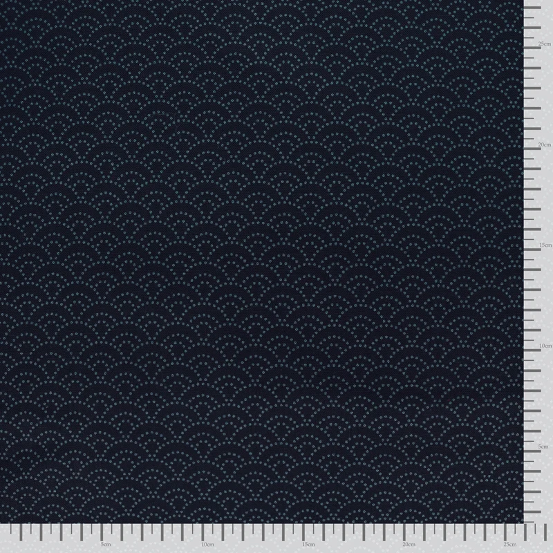 Seigaiha Mini No.1 - Nachtblau