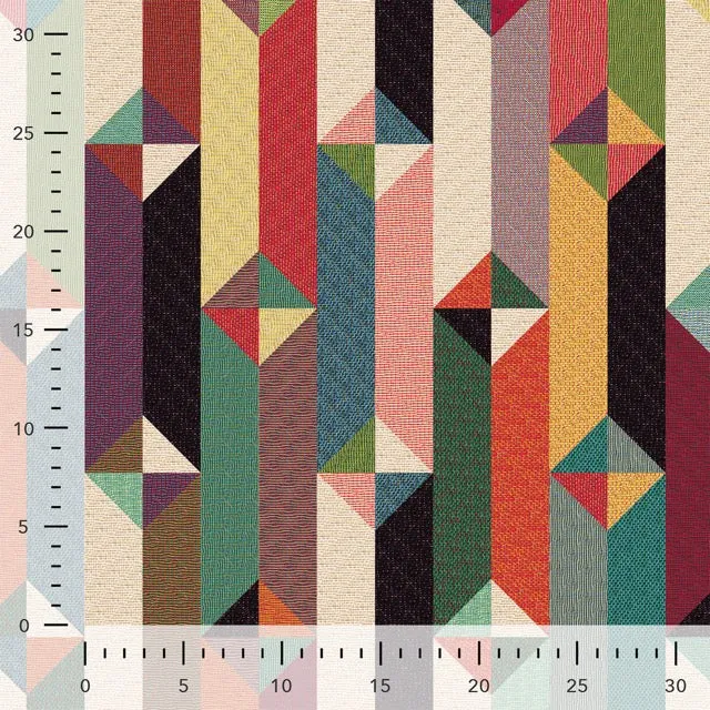 Gobelinstoff Premium Graphic Prism Block