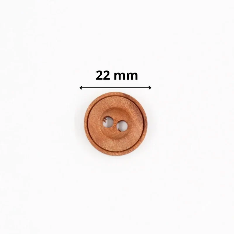 Holzknopf 2 Löcher | 22 mm