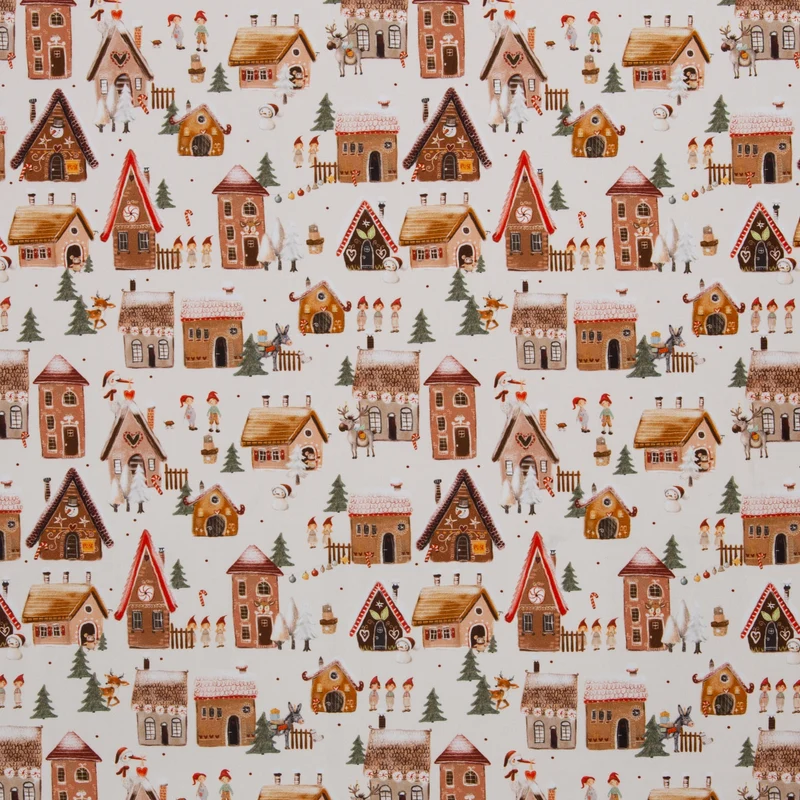Baumwolle Casper Weihnachten Häuser Wichtel Swafing