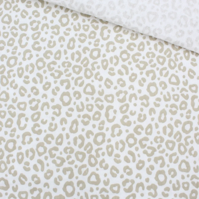 Musselinstoff mini Leoparden