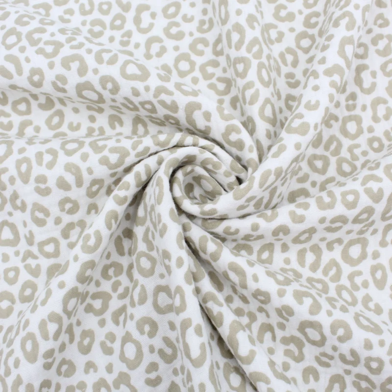 Musselinstoff mini Leoparden