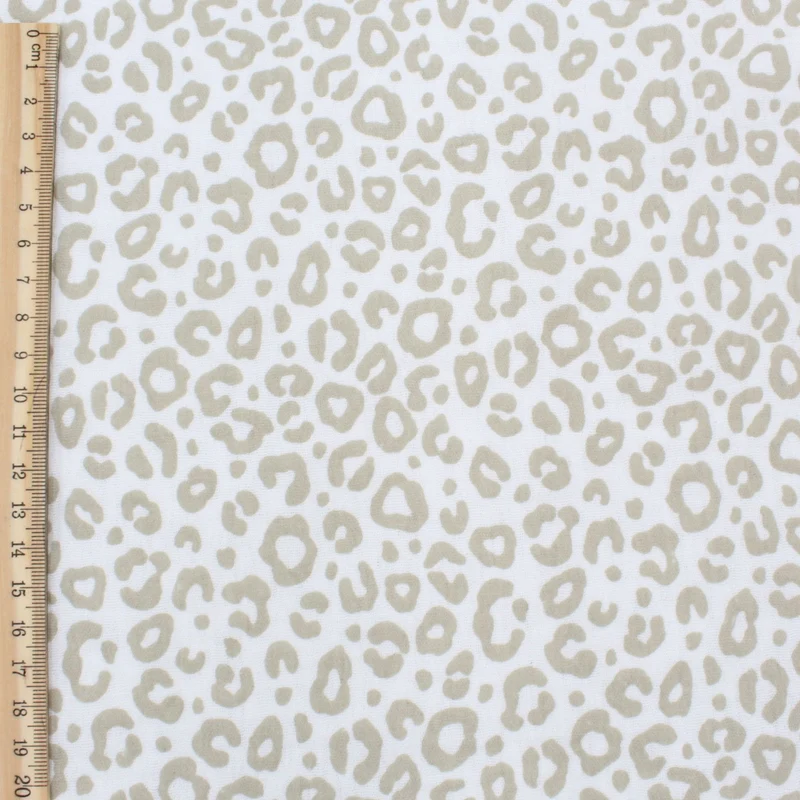 Musselinstoff mini Leoparden