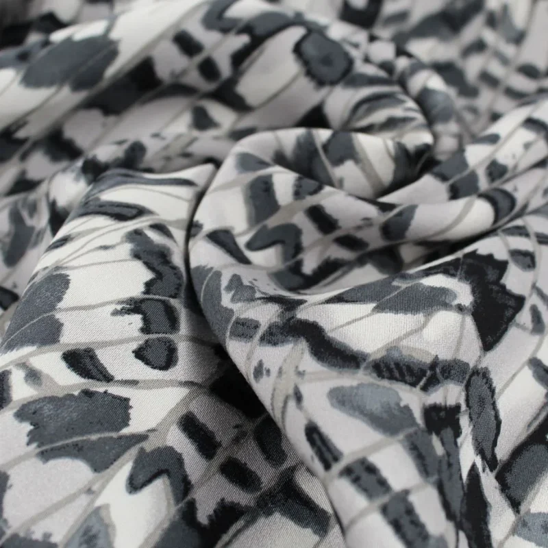 Satin Viskose Federn | Grau