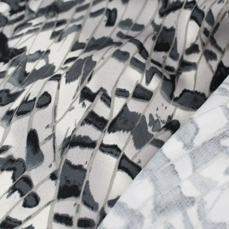 Satin Viskose Federn | Grau