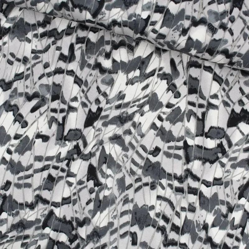 Satin Viskose Federn | Grau