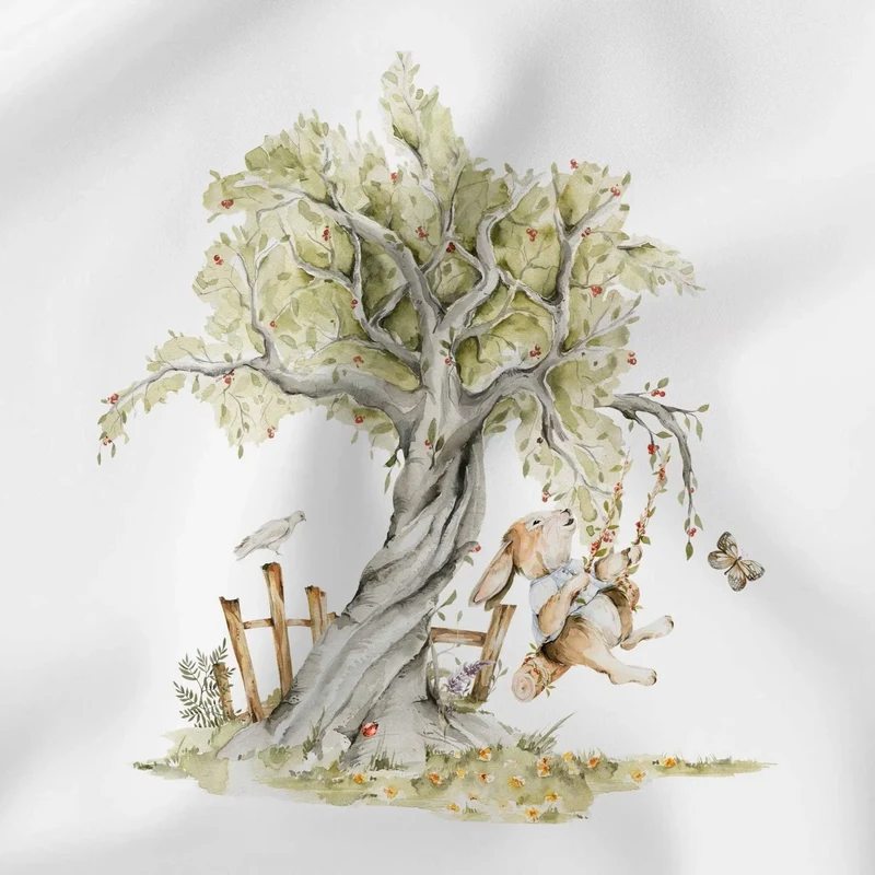 Stoffpanel Hase im Wald | 38x38 cm