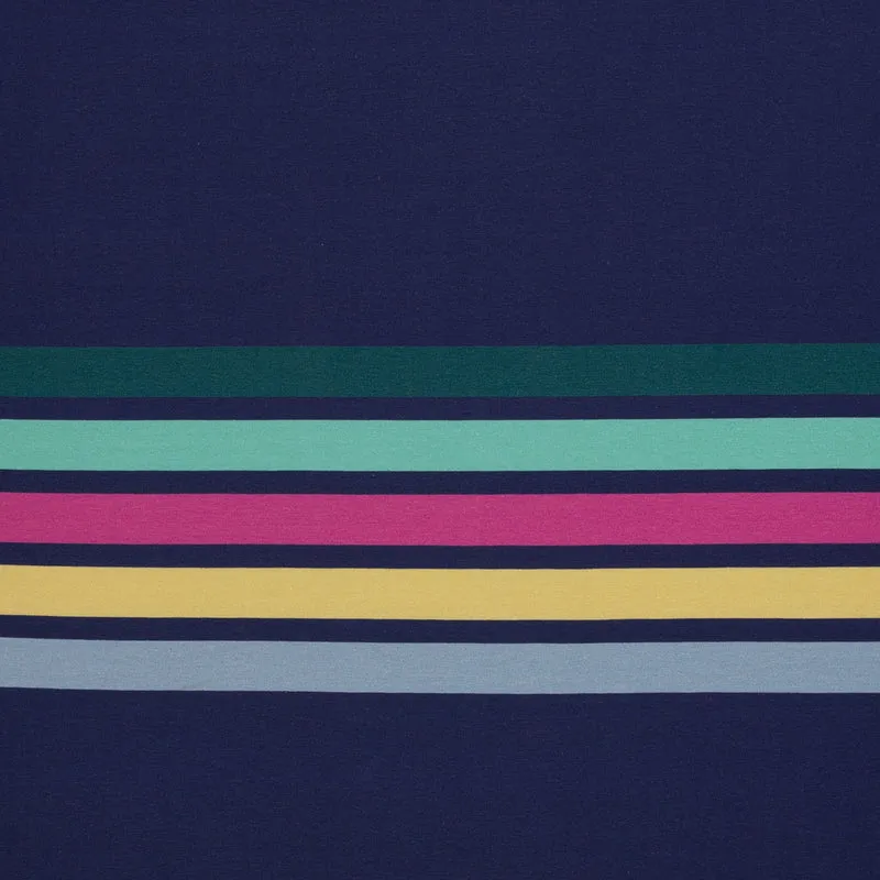 French Terry Panel Simply Stripes by Lillesol & Pelle Swafing blau