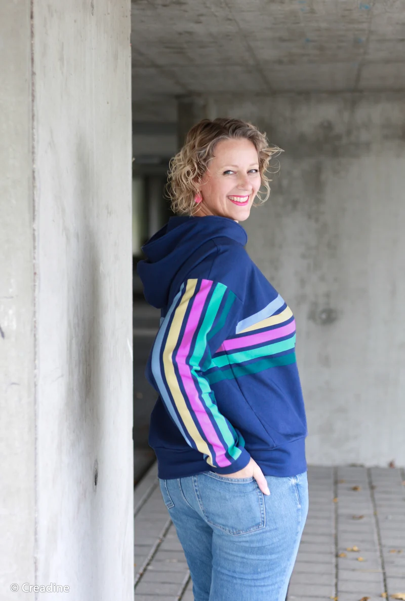 French Terry Panel Simply Stripes by Lillesol & Pelle Swafing blau