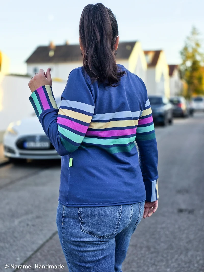 French Terry Panel Simply Stripes by Lillesol & Pelle Swafing blau