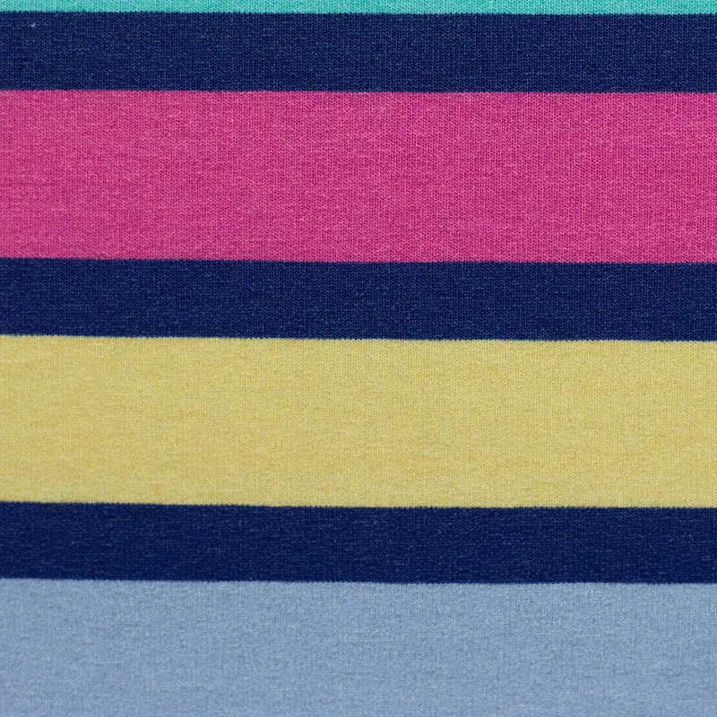 French Terry Panel Simply Stripes by Lillesol & Pelle Swafing blau
