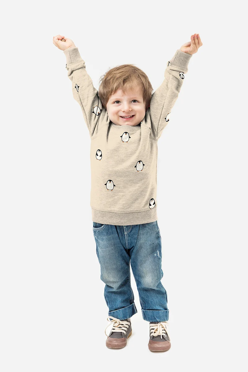 French Terry Pinguine – Beige