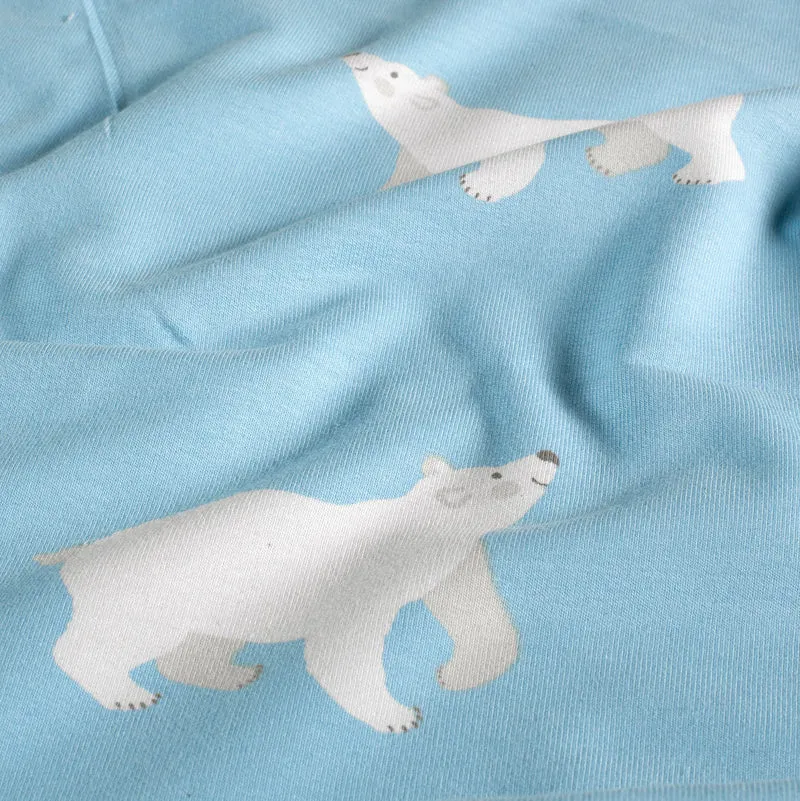 French Terry Eisbären – Babyblau