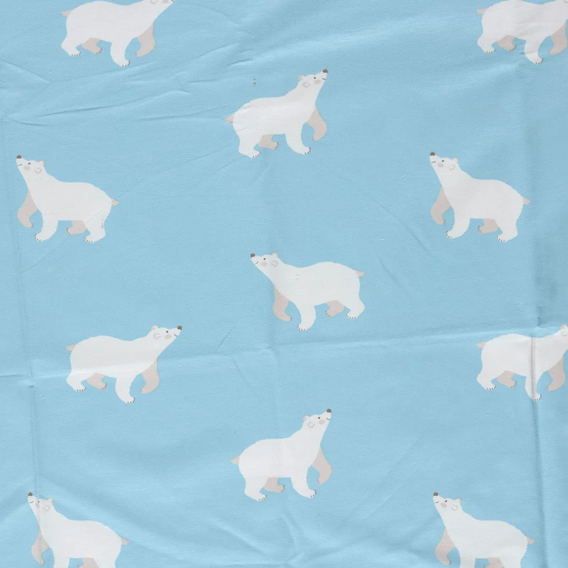 French Terry Eisbären – Babyblau