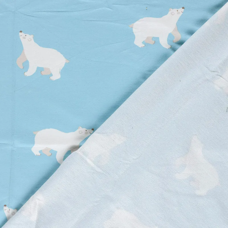 French Terry Eisbären – Babyblau