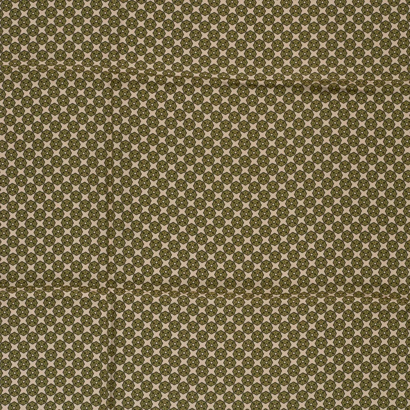 Viskosesatin Abstrakt – Khaki-Grün
