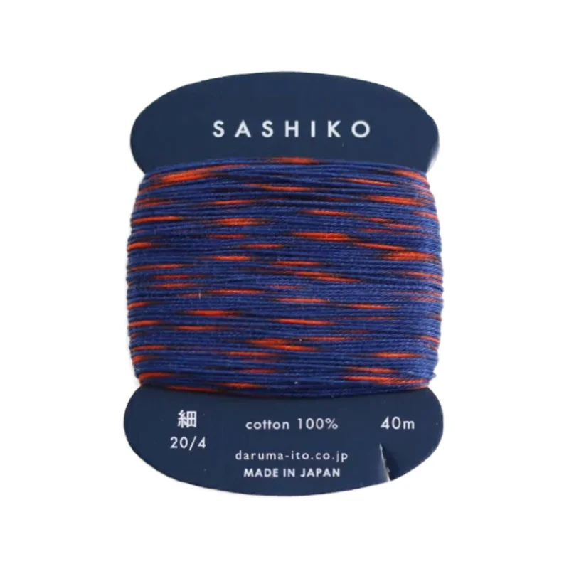 Daruma Sashiko Garn - 301 grau türkis Mix