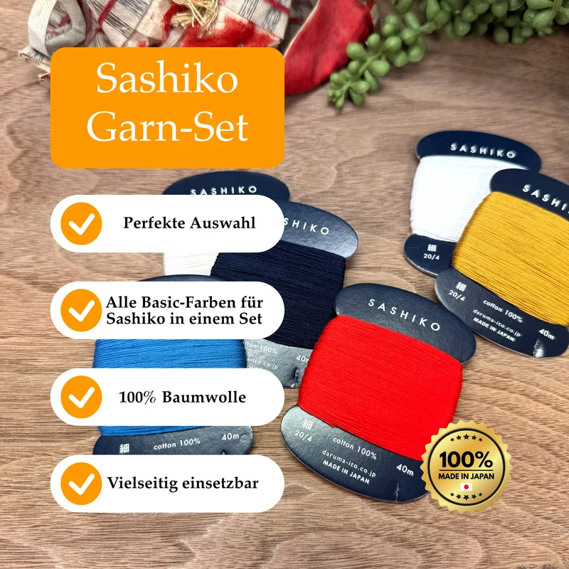 Daruma Sashiko Garn-Set - Basic