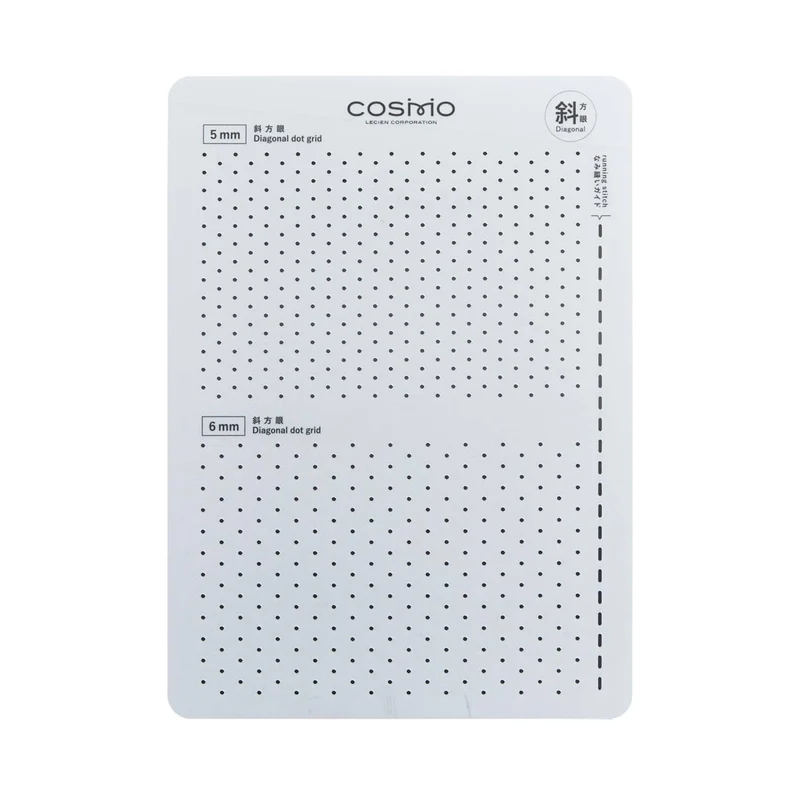 Cosmo Sashiko Schablone - Punkteraster - Diagonal Grid