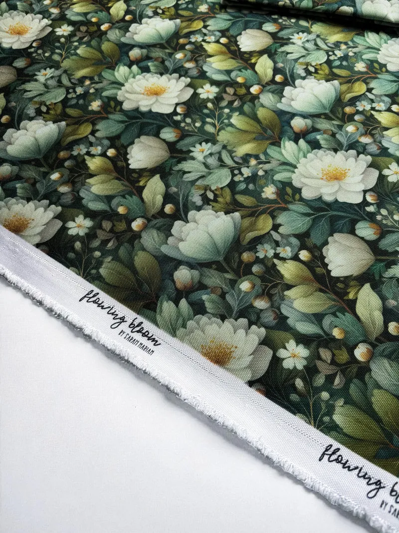 wasserabweisendes Oxfordgewebe „Flowing Bloom“ by Sarah Mariam Swafing Odessa Flower