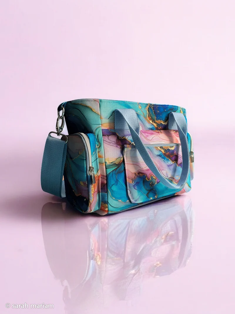 wasserabweisendes Oxfordgewebe „Flowing Bloom“ by Sarah Mariam Swafing Odessa Paint