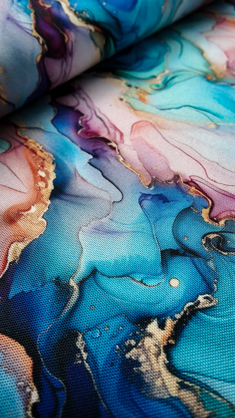 wasserabweisendes Oxfordgewebe „Flowing Bloom“ by Sarah Mariam Swafing Odessa Paint