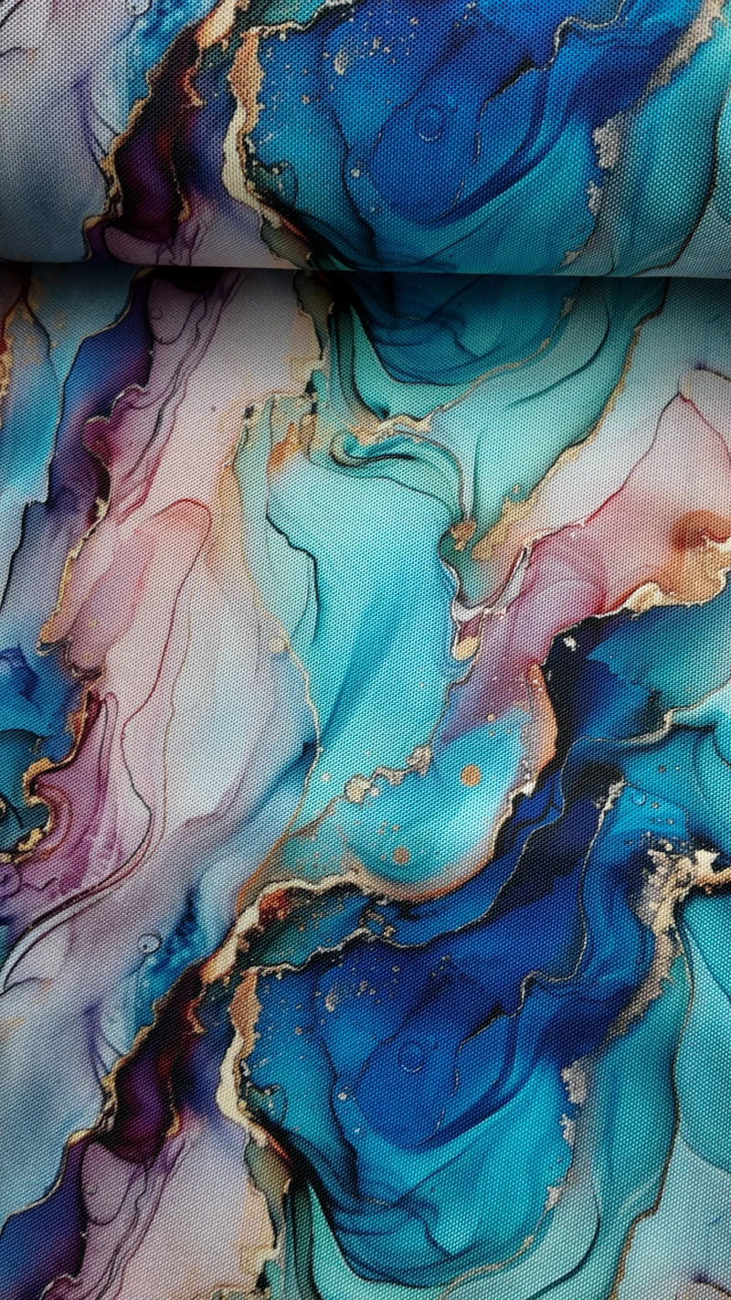 wasserabweisendes Oxfordgewebe „Flowing Bloom“ by Sarah Mariam Swafing Odessa Paint