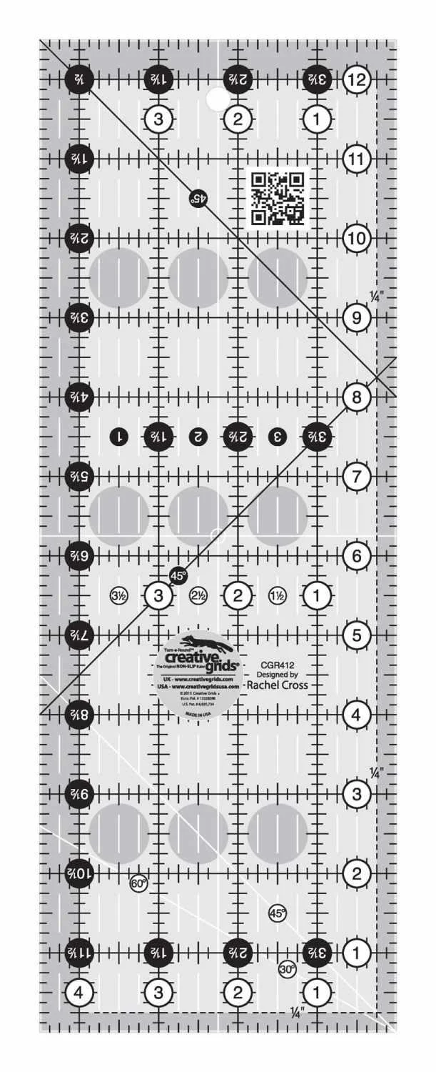 Creative Grids 4.5"x12.5" Ruler CGR412