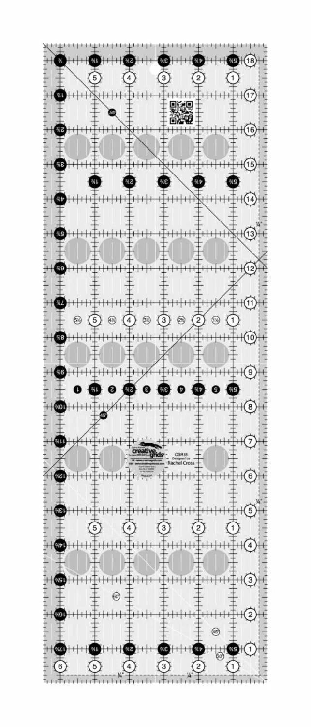 Creative Grids 6.5"x18.5" Quilt Ruler CGR18