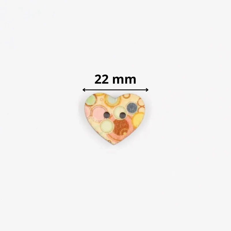 Kinderknopf Herzform | 1 Stück