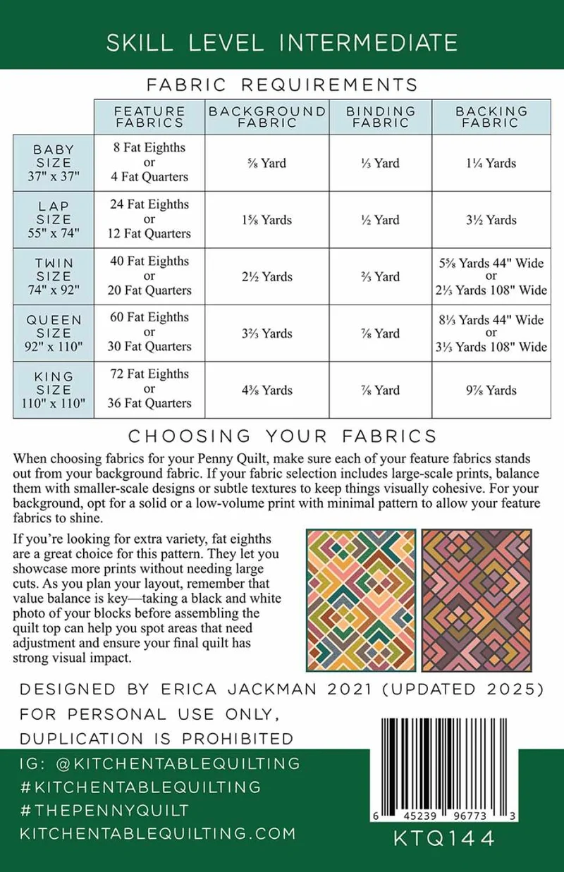 The Penny Quilt, Quilt Pattern, Precut Friendly