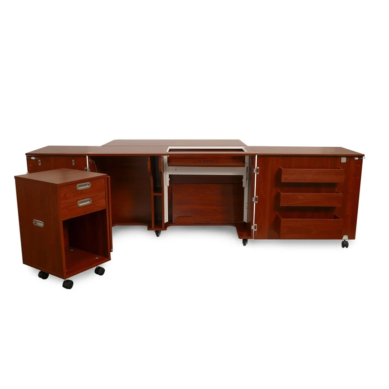 Aussie Electric Sewing Cabinet - Teak - Please call us to order 813.704.4867