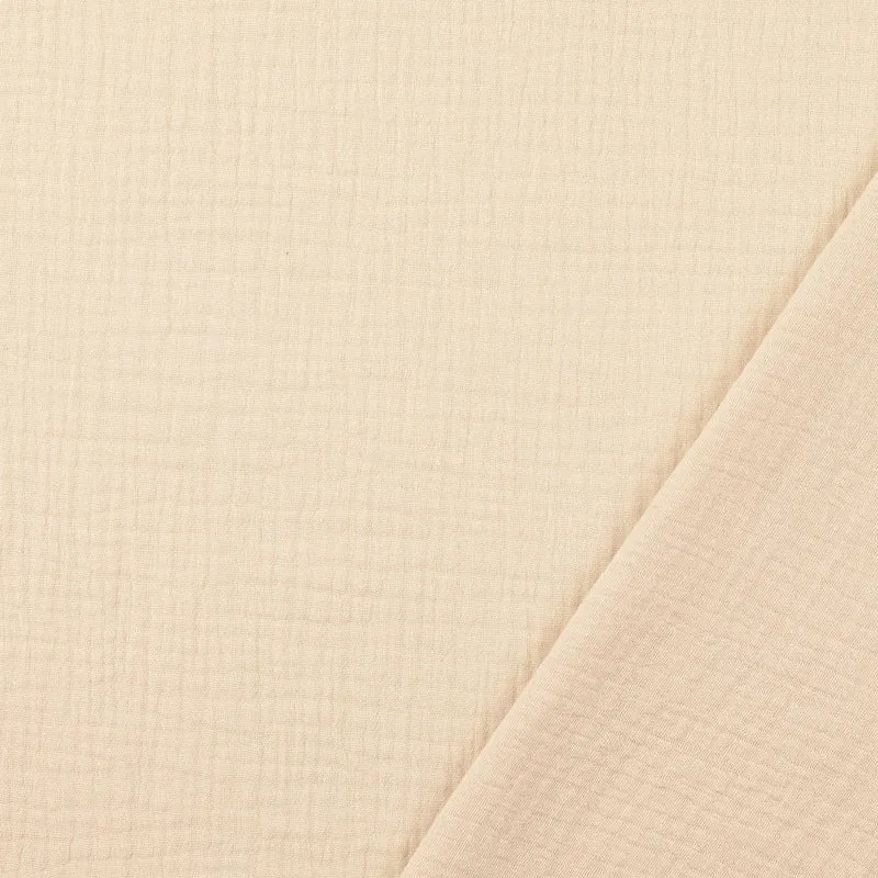 Musselin Double Gauze uni sand