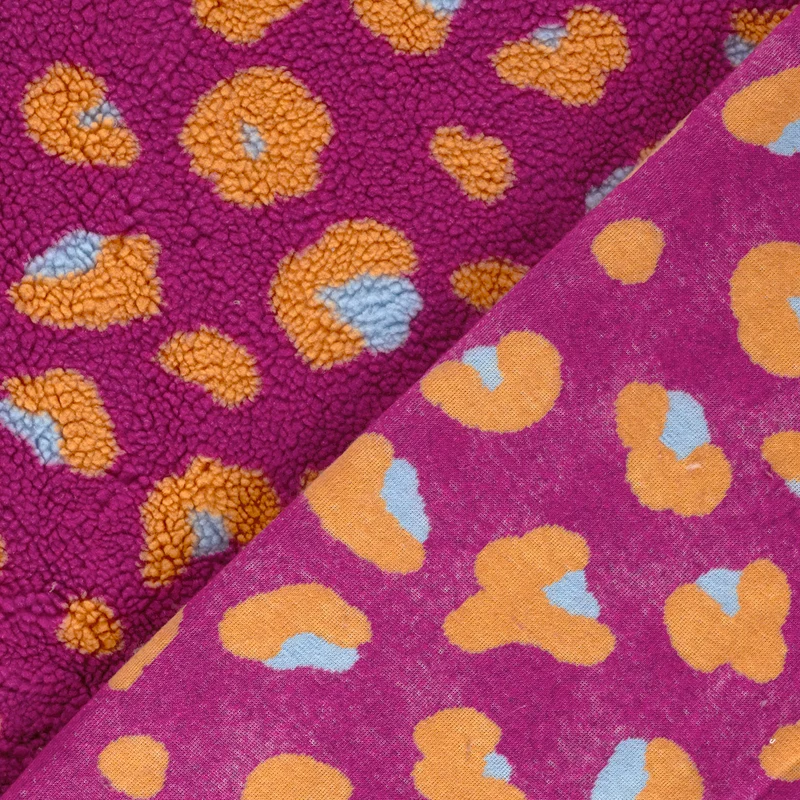 Sherpa-Fleece Leoparden – Fuchsia