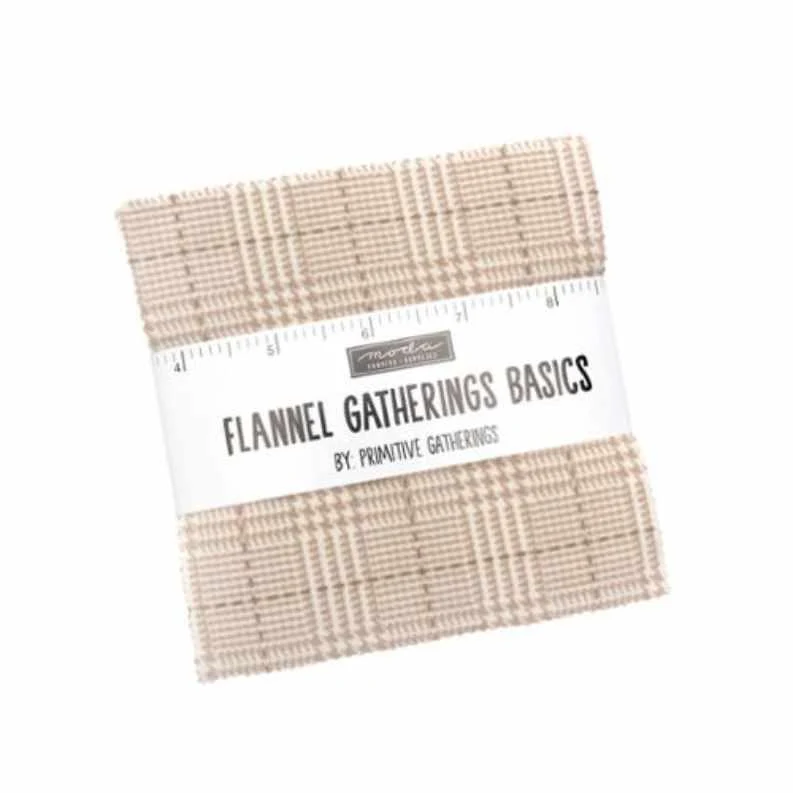 Moda, Flannel Gatherings Charm Pack - 42 pieces 5" X 5'