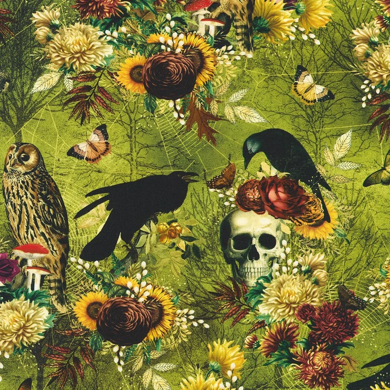 Ravenwood Quilt Kit 68" X 68", 2 3/4yd Black Background not included