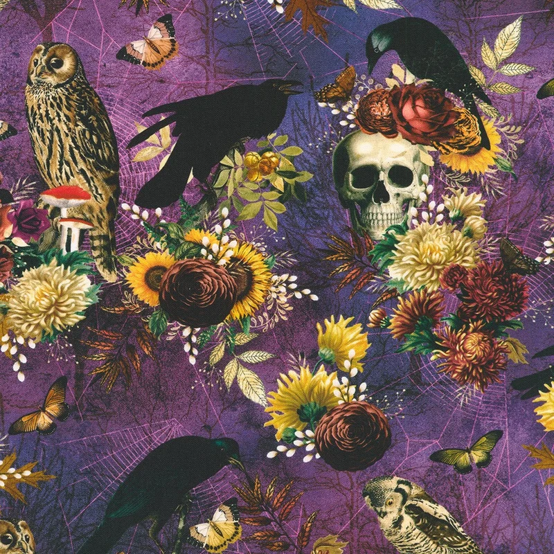 Ravenwood Quilt Kit 68" X 68", 2 3/4yd Black Background not included